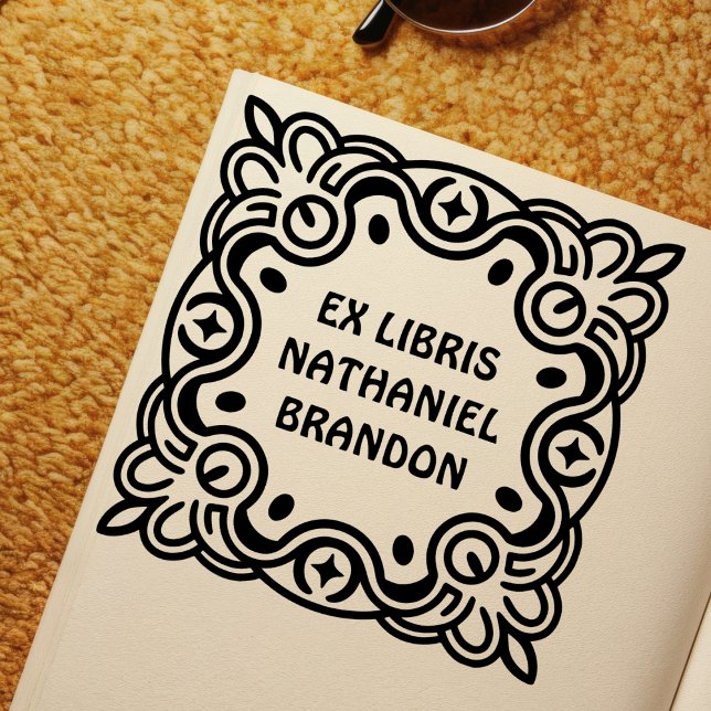 Automático Sello de libro con tinta incorporada Ex Libris Gro (Subido por el creador)