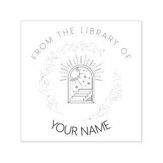 Automático Sello de libro personalizado para biblioteca de bi