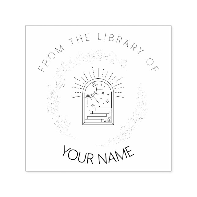 Automático Sello de libro personalizado para biblioteca de bi (Diseño)