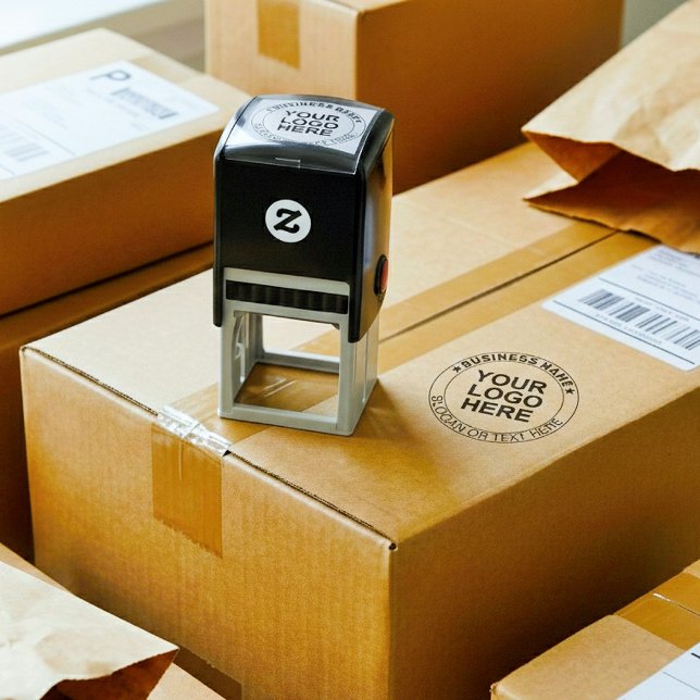 Automático Sello de logotipo personalizado para cajas (Sello  (custom logo stamp is the ultimate hack for giving your boxes and bags that premium)