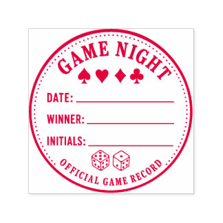 Automático Sello de Marcador de Noche de Juegos Ronda con Ent