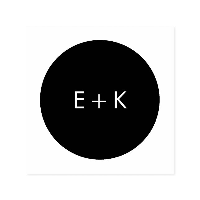 Automático Sello de monograma simple de círculo (Diseño)