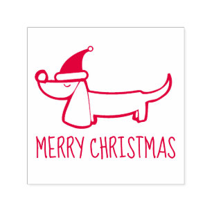 Automático Sello de Navidad autoinculcable de Dachshund