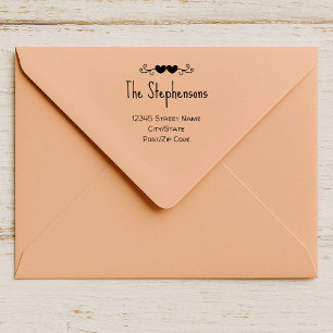 Automático Sello de nombre de familia simple estilo manuscrit