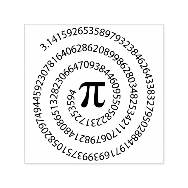 Automático Sello de PI, regalo de matemáticas, sello de geek  (Diseño)