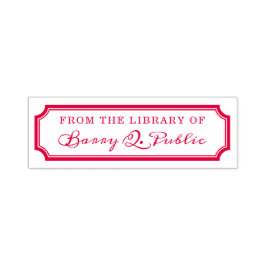 Automático Sello de placa de biblioteca de bordes bifurcados 