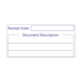 Automático Sello de recepción de documento personalizado