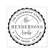 Sello de retorno de la familia de logotipos redond