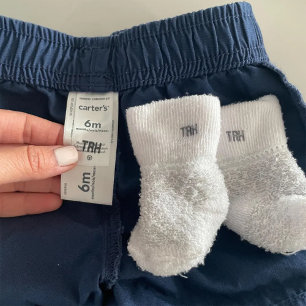 Automático Sello de ropa con iniciales