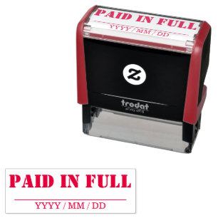 Automático Sello de texto comercial PAGADO personalizado con