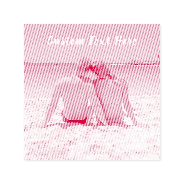 Automático Sello de texto fotográfico personalizado - Su dise (Diseño)