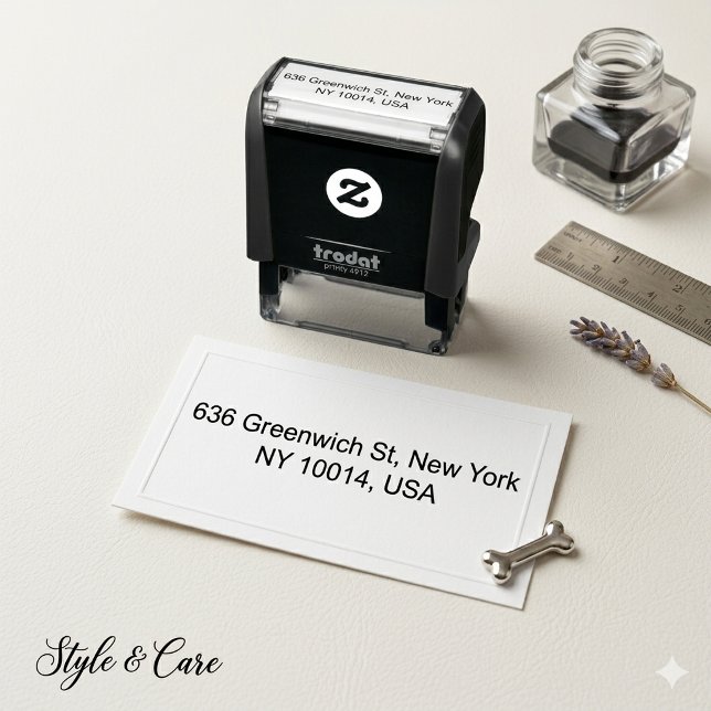 Automático Sello de tinta automática con dirección única para (Unique Address Self-Inking Stamp for Envelopes)