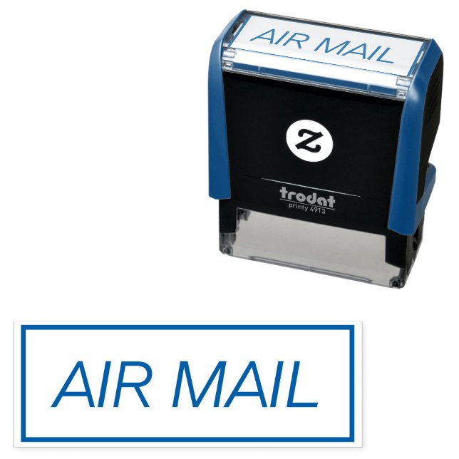 Automático Sello de tinta automática para correo aéreo Blue A (In Situ)
