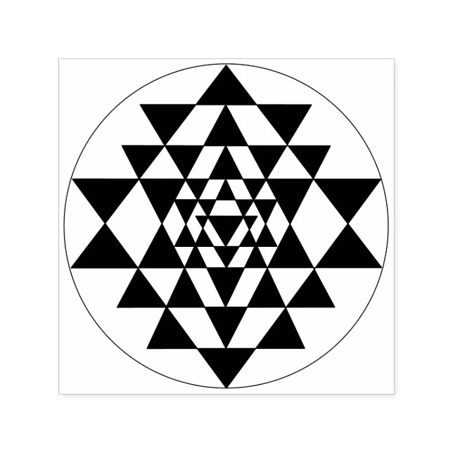 Automático Sello de tinta automática Sri Yantra (Diseño)