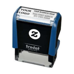Automático Sello de tinta con logotipo personalizado y direcc