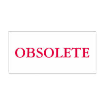 Sello de Tinta Obsoleto Rojo
