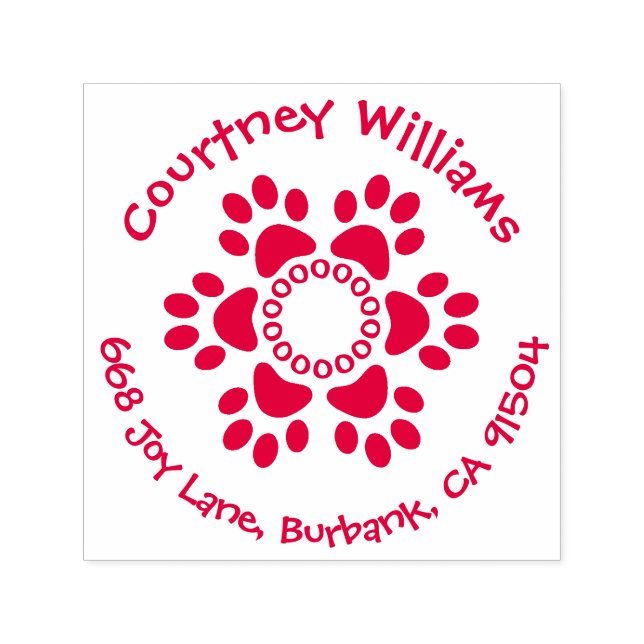 Automático Sello de tinta para dirección de devolución de flo (Diseño)