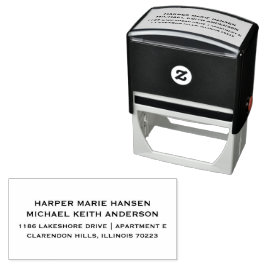 Automático Sello de tinta para dirección de devolución de par