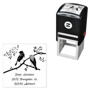 Automático Sello de tinta personalizado Bluebirds