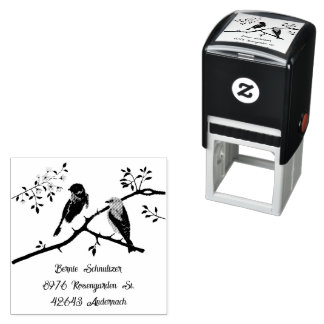 Automático Sello de tinta personalizado Bluebirds
