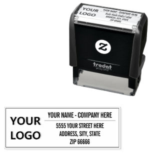 Automático Sello de tinta personalizado con logotipo y direcc