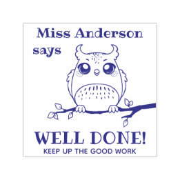 Automático Sello de tinta personalizado para profesores 'Bien