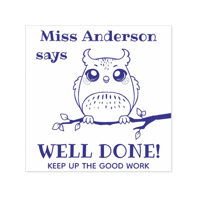 Automático Sello de tinta personalizado para profesores 'Bien (Diseño)