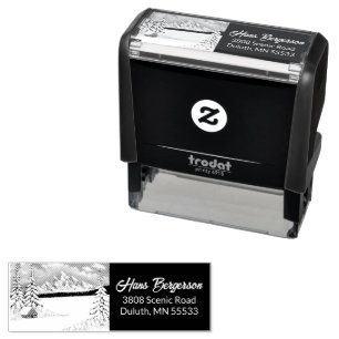 Automático Sello de tinta propia con dirección Invierno Marav