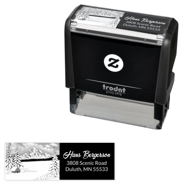 Automático Sello de tinta propia con dirección Invierno Marav (In Situ)