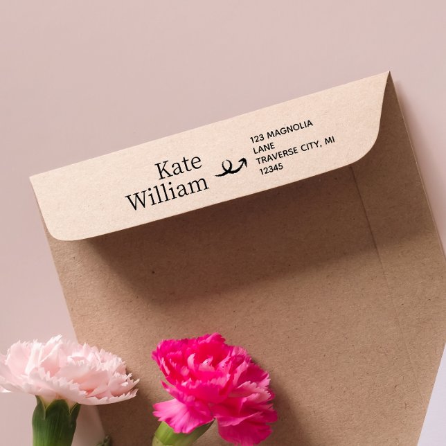 Automático Sello de tinta propia con nombre y dirección minim (Subido por el creador)