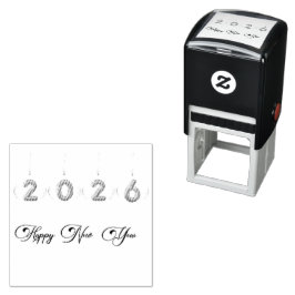 Automático Sello de tinta propia para Feliz Año Nuevo