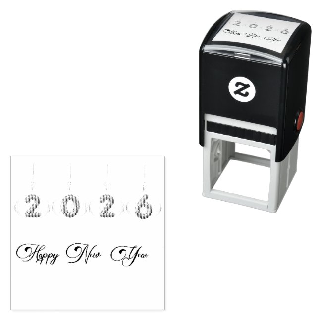Automático Sello de tinta propia para Feliz Año Nuevo (In Situ)