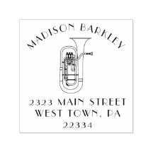 Sello de tinta propia profesor de banda músico bar