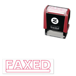 Automático Sello de tinta roja personalizado FAXED