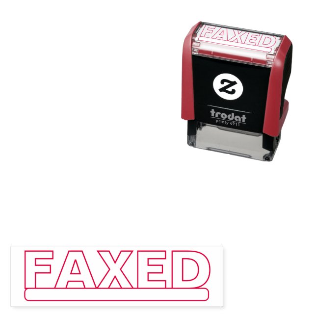 Automático Sello de tinta roja personalizado FAXED (In Situ)