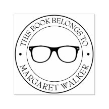 Sello del libro de la biblioteca personalizado - E