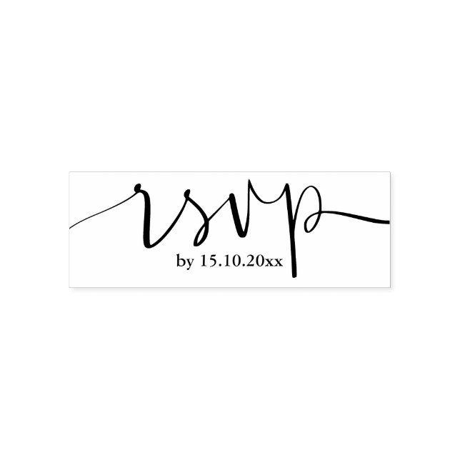 Automático sello del logo de RSVP con letras hechas a mano y  (Diseño)