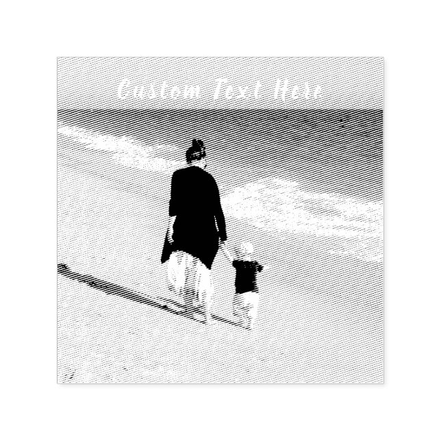 Automático Sello fotográfico personalizado con texto de su pr (Diseño)