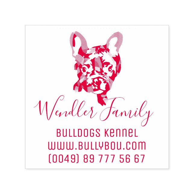Automático Sello genial de Bulldog Francés (Diseño)