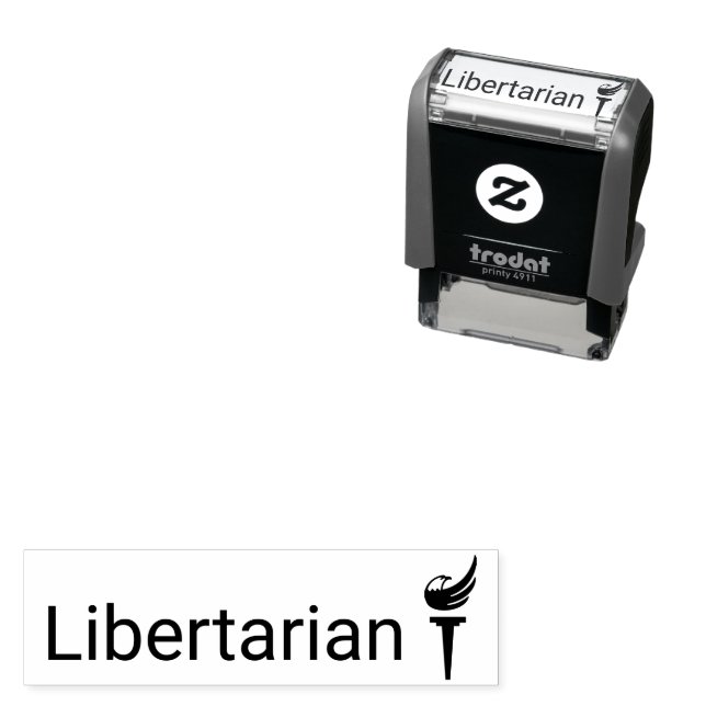 Automático Sello libertario de 1,4" x 0,4" (In Situ)
