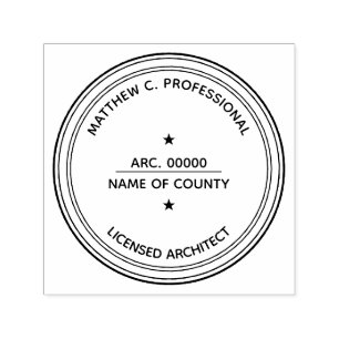 Automático Sello LLC de arquitecto con estrella PERSONALIZA