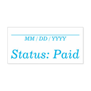 Automático Sello mínimo de goma "Status: Paid"