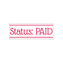 Sello mínimo de goma "Status: PAID"