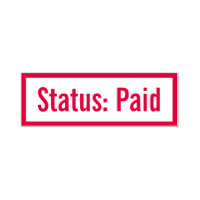 Sello mínimo de goma "Status: Paid"
