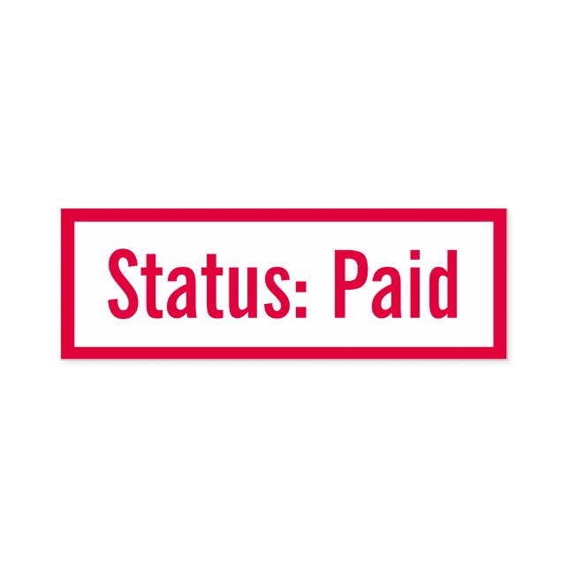 Automático Sello mínimo de goma "Status: Paid" (Diseño)