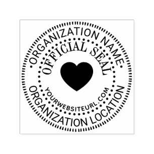Automático Sello oficial personalizado genérico corazón nombr