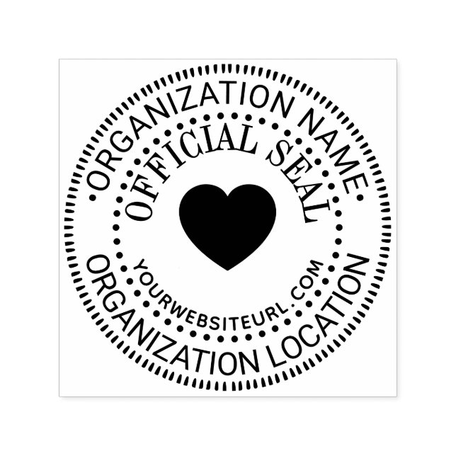 Automático Sello oficial personalizado genérico corazón nombr (Diseño)