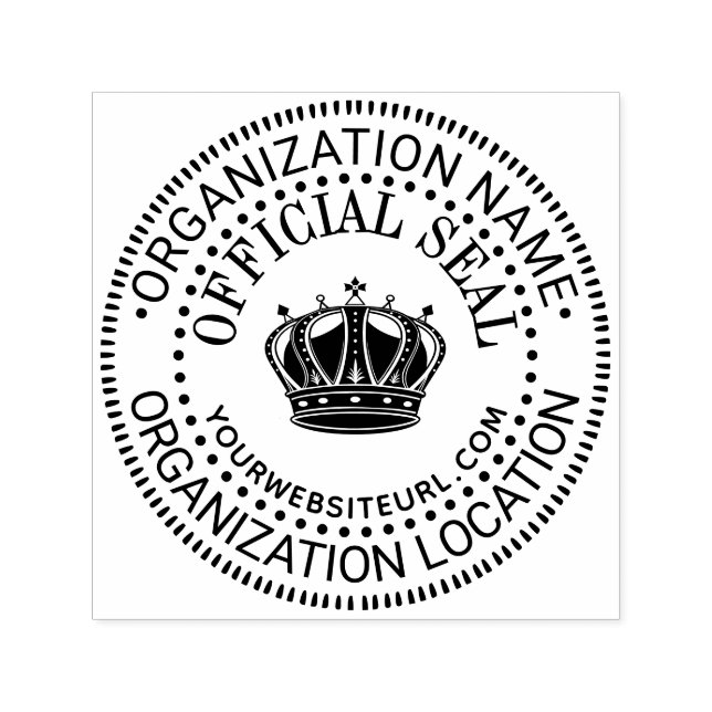 Automático Sello oficial personalizado genérico Corona #2 Nom (Diseño)