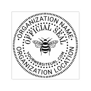 Automático Sello oficial personalizado genérico de abeja Nomb