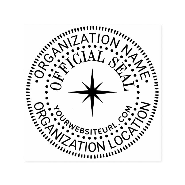 Automático Sello oficial personalizado genérico de estrella d (Diseño)